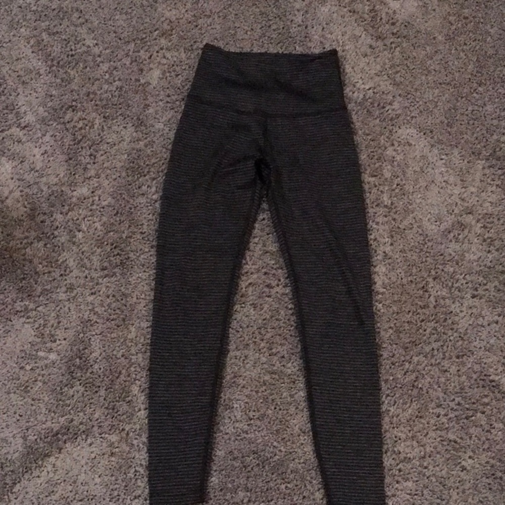 Beyond Yoga Black Striped Leggings
